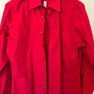 Van Heusen Vibrant Red Casual Shirt